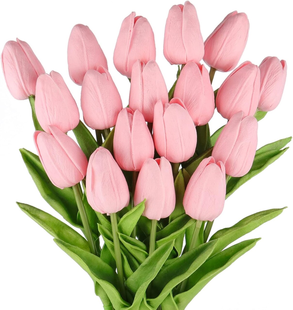 Artificial Tulip Flowers 18pcs Real Touch Faux Silk Tulip Stems for Spring Home Decor